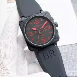 2023 Fashion BR Męskie pełne funkcje stopwatch mechaniczny automatyczny ruch męski zegarek chronografowy silikonowy pasek męski luksusowy zegarek luksusowy zegarek