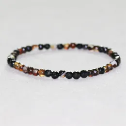 MG0043 Whole Natural Brown Agate Bracelet 4 mm Mini Gemstone Energy Bracelet Women's Mala Yoga Jewelry3376