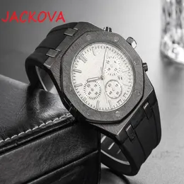 High-grade famoso morador crime relógios designer superior relógio de quartzo preto silicone cronômetro relogies relojes gift225c