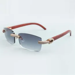 micro-paved diamond sunglasses 3524012 with original wood legs and 56 mm lens312y