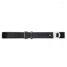 Cinture Cintura in pelle apribottiglie dal design alla moda di nicchia Accessori unici di marca Dark Wind Ins Tide per uomo/donna