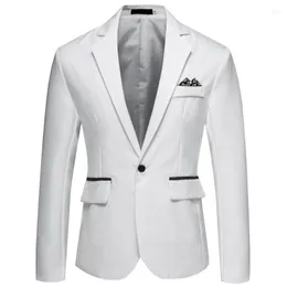 Ternos masculinos branco casual trabalho wear terno jaqueta elegante um botão camurça blazer masculino casamento noivo festa smoking blazers masculino xxl