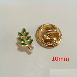 Pins Brooches 100Pcs Green Enamel Pins Badge And Brooches Acacia Sprig Masonic Regalia Mason Lapel Pin Akasha Gift For Fellow Meta244B