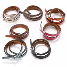 Love Men Bracelet leather bangle luxury designer jewlery three layer stainless steel 6 color fashion accessories couple bracelets 2589