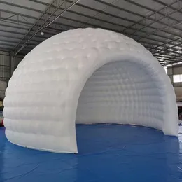 wholesale Commercial mobile LED inflatable half dome tent with built-in fan luna temporary Cocktail bar for party show