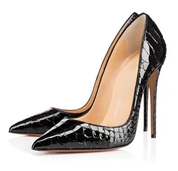 Ücretsiz nakliye moda kadınlar kırmızı dipler ayakkabı siyah süet nokta ayak parmağı ince topuklu ayakkabılar pompalar stilettos ayakkabı kadınlar için 120mm