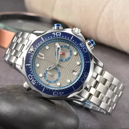 Omeg 2023 Relógio Automático Quartz Mens Relógios Pulseira de Prata À Prova D 'Água Toda Pulseira de Aço Inoxidável Moda Designer Relógios de Pulso Mens Relógios de Alta Qualidade