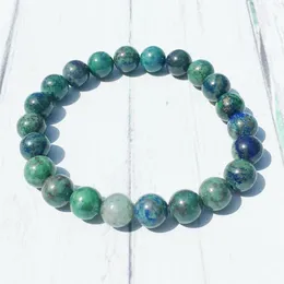 MG0393 Äkta Chrysocolla -armband Trendiga handgjorda pärlstavade armband Meditation Wrist Mala Gift Divine Feminine Armband201w