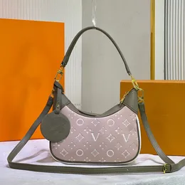 Klasik kadın presbbiyopi totes çanta monogra tasarımcı deri kabartmalı hilal tek omuz çantası lüks kontrast vintage crossbody çanta çanta ll cüzdan