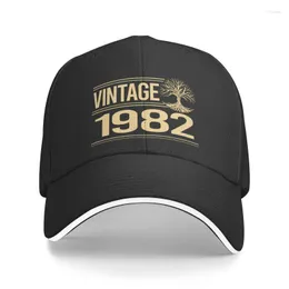 Ball Caps Personalized Retro Made In 1982 Tree Of Life Baseball Cap For Men Women Adjustable 40th Birthday Years Old Dad Hat Outdoor