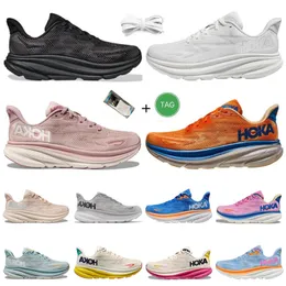 Outdoor running shoes for men womens hoka bondi 8 Clifton Triple White black Harbor Mist Summer Song Blue Lunar Rock runner mens sports sneakers trainers Platform