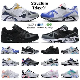 Struktur Triax 91 Herr Running Shoes Triple Black Purple Pink Grey Fog Lapis Rose Pink Laser Orange Persian Violet Og Neo Teal Men Women Trainers Sport Sneakers