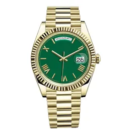 Luksusowe zegarek projektant mechanicznych zegarków 36 mm 41 mm 2813 Automatyczny ruch Sapphire Glass 904L Składanie stali nierdzewnej Pasek Wodoodporne zielone tarcze