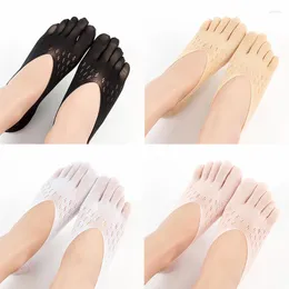 Women Socks Soft Five Finger Boat Sock For Breathable Split Toe Multicolor Thin Female Invisible Casual Hosiery
