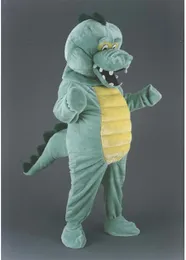 Vuxenstorlek högkvalitativ kudda krokodilmaskot kostym jul halloween animationsprestanda rekvisita