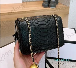 Ostrich Quilted Brush Ball Flap Bags Designer Luxury Handbags Wallets Vintage Black Gold Metal Hardware Chain Womens Crossbody Shoulder Purse With Pouch