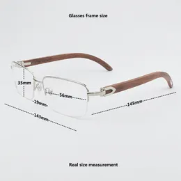 2023 Kieliszki tytanowe rama Mężczyzna moda luksusowa marka okularów oka oko oka oka na kobiety retro krótkowzroczność komputerowa ramy drewniane gafas para el sol de mujer