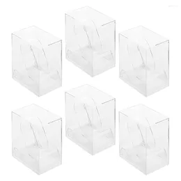 Titta på lådor 6 PCS lagringslåda Fodral levererar Dainty Jewelry Protective Plastic Man Rektangulära klockor Män