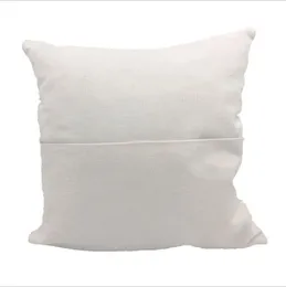 Blank kuddefodral 40*40 cm fast färgbokficka kuddar täcker personlig beige vit polyester linnekudde täcker hemförsörjning