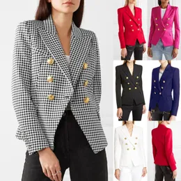 Frauen Anzüge Frühling Herbst Frauen Schlank Plaid Blazer Tops Koreanischen Stil Elegante Damen Anzug Outwear Jacke Kleidung 2023