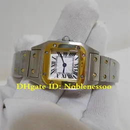 Na caixa original Lady W20012C4 Amarelo Gold Watch Quartz Numbers romanos Bracelete de aço inoxidável Mulheres relógios Wristwatch Ladies Wom242x