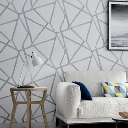 Wallpapers 10m Stripe Wallpaper Geometric For Living Room Bedroom Gray White Patterned Modern Design Wall Paper Roll Home Decor