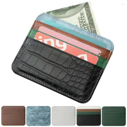 Card Holders Slim PU Leather Men's Coin Wallet Male Money Bag Thin Mini ID Business Holder Small Cardholder Purse For Women