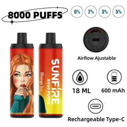 Hot Selling EU Big Vapor 0 mg 20 mg 30 mg 50 mg Styrka Pure Smoke Vape Electronic Cigarette 10000 12000 9K 10K 12K Puff Bar Local Warehouse Anpassade puffs 9K HHC