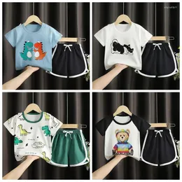 Clothing Sets 1-5 Year Old Children's Clothes Boys And Girls Summer Thin Short Sleeve Suit Casual Girl Outfit Cartoon T-shirts Shorts 2PCS