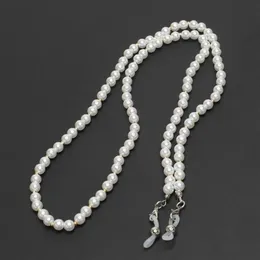 Mode White Small Pearl Peaded Eyeglass Chain Sunglass Holder Strap Lanyard Necklace2373