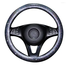 Steering Wheel Covers Fasion 4 Style Colorful Bronzing Glitter Car Cover Cape Anti-slip For 37-38CM/14.5-15" M Size Wrap