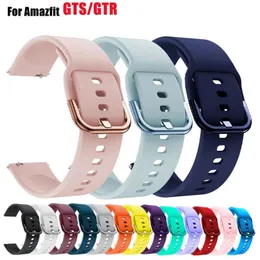 Watch Bands 20mm22mm band For Amazfit GTS22e34 GTS2 MiniGTR 43Pro47mmGTR22estratos 23 Silicone Bracelet bip strap 230928