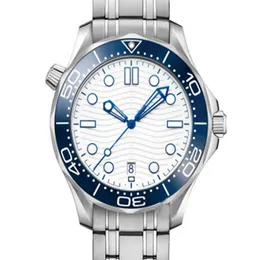 2023 Azul Cerâmica Bezel Branco Rologio Luxurys Watch Masters Luminous 42mm Homens Mens Relógios 8800 Movimento Mecânico Automático Wris2121