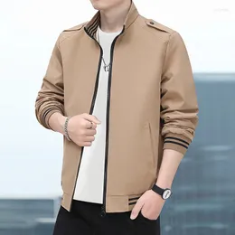 Men's Jackets BROWON Brand Casual Coats Men Korean Fashion Business Stand Collar Mens Jacket 2023 Autumn Solid Color Outwear Clothe