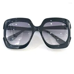 Gafas de sol Retro Cuadrado Marco grueso Femenino Clásico de gran tamaño para unisex con protector solar de lujo de gama alta