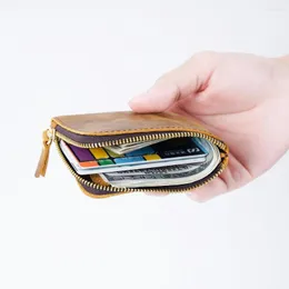 Card Holders Vintage Leather Holder For Men And Women Durable Versatile Coin Purse Organizer
