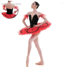 Stage Wear Black/Red Pre-Professional Ballet Dance Tutus Adult Ballerina Costume Rehearsal Tutu BLL029