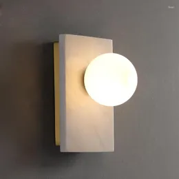 Vägglampa postmodern marmor lyx estetisk nyhet loft ljus spelrum badrum lampe mural levande dekorer