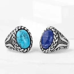 Anéis de casamento 316l aço inoxidável zircão anel de pedra para homem mulheres moda bom polido vintage noivado jóias casal presente 230928