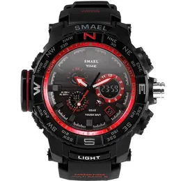 luxury Fantastic watch Outdoor Dual Display 50m Waterproof Teenage Watch Tide Male Fashion SMAEL LED Electronic Watch Multi-functi237t