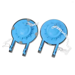 Tampas de assento do toalete 2 pc tanque de água antiquado peças de borracha acessórios dreno plugs tiro fechamento selo capa aba com corrente