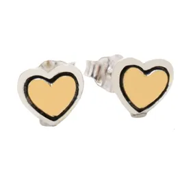 Kolczyki PANDA Designer luksusowy moda S925 Srebrna 14-karatowa złota kopuła kolczyki w kształcie serca moda w kształcie serca złote kolczyki prezent