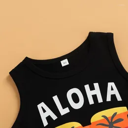 Clothing Sets Springcmy Toddler Boys Summer Tank Top Creative Letter Printing Sleeveless Round Collar T-Shirt Clothes