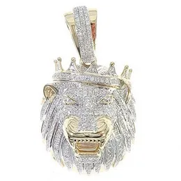 Custom 3D CAD Stereoscopic Lion Pendant Pass Diamond Tester Vvs Moissanite 10K 14K 18K Karat Real Gold Iced Out Pendant