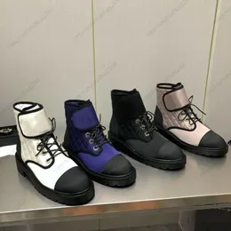 Botas elegantes tornozelo mulheres martin boot brilhante bezerro escuro bege preto alto botas militares fivela laços inverno sapatos casuais designer de luxo moda botas de neve com