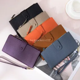 Long Women's Clutch Wallet Fashion Multi-card Bit Phone Pocket Large Capacity Luxury Designer Money Bag Cowhide Purses Wallets