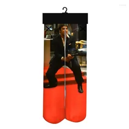 Men's Socks 2023 Hip Hop Men/women 3d Printed Movie Scarface Unisex Cotton High Funny 983 American Crime Film Drop