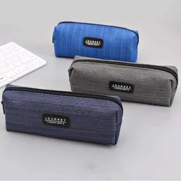 Enkel Oxford Tyg Pencil Case Student Portable Horisontell mönsterlagringsavtalspåse