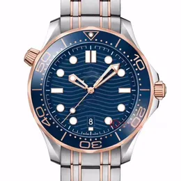 Mens Mechanical Automatic Watches Rose Gold rostfritt stål Rummi Rem Designer Watch Professional Diver 300m Master Nato Wristw331q