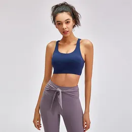 Luyogasports Sports Bra Cilt -Dostu Çıplak Lu Yoga Egzersiz Kapalı Spor Yelek Kadın Stereo Göğüs İç Çamaşırı Fitness Activew311b